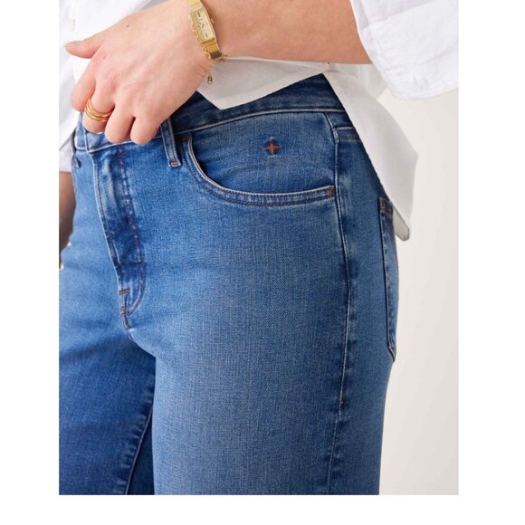 Mersea Voyageur Kate Wide Leg Jeans in Baltic size 25. NWT - Picture 4 of 7